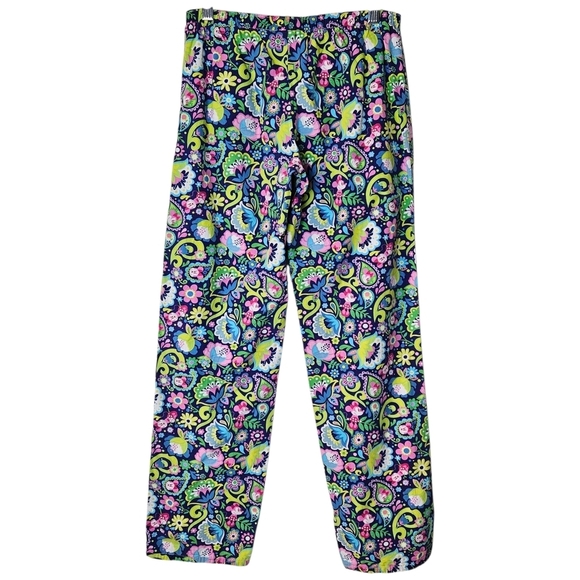 Disney Parks Minnie Mouse Floral Paisley Bright Colorful Cotton Pajama Pant S - Picture 2 of 9